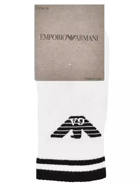 Emporio Armani Ανδρικές Κάλτσες Λευκό 3Pack