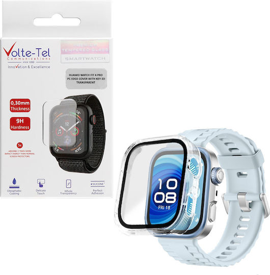 Volte-Tel Edge Cover With Key Tempered Glass for the Huawei Watch Fit 4 Pro 1pcs