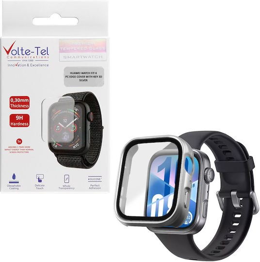 Volte-Tel Edge Cover With Key Tempered Glass for the Huawei Watch Fit 3 / Fit 4 1pcs