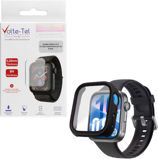 Volte-Tel Edge Cover With Key Tempered Glass για το Huawei Watch Fit 3 / Fit 4 1τμχ