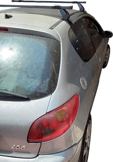 Hermes Aluminum Car Roof Bars for Peugeot 206 3D / 5D 1998-2008 Set with Roof Rack Legs MP.P206.08