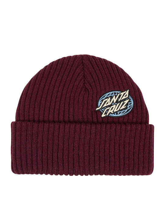 Beanie Unisex Beanie Knitted in Burgundy color