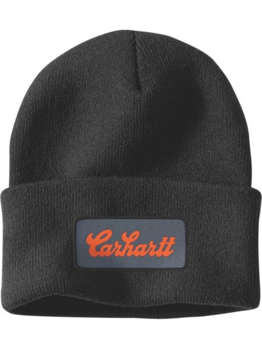 Beanie Beanie with Rib Knit in Black color