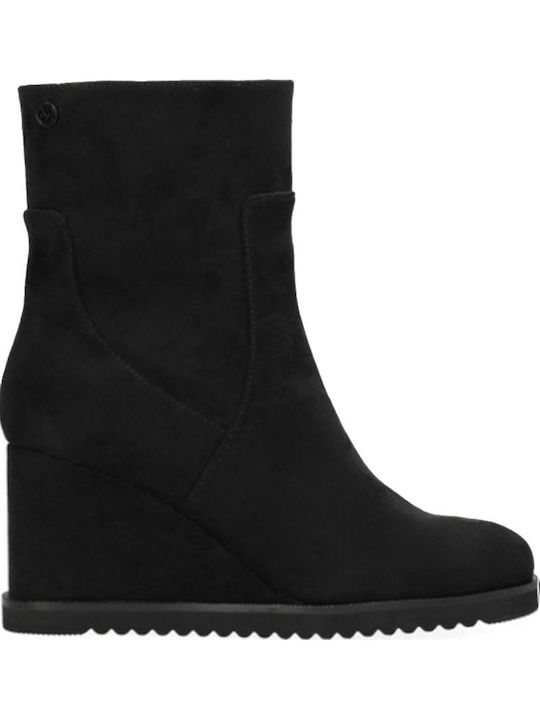 Mexx Suede Women's Ankle Boots Platform Black