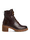 Leder Stiefeletten Damen Braun