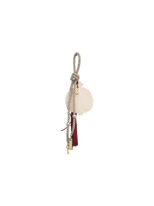 Kalliopi Silver Handmade Окачен Гоури Нар Бежов от Дървο 2026 1бр