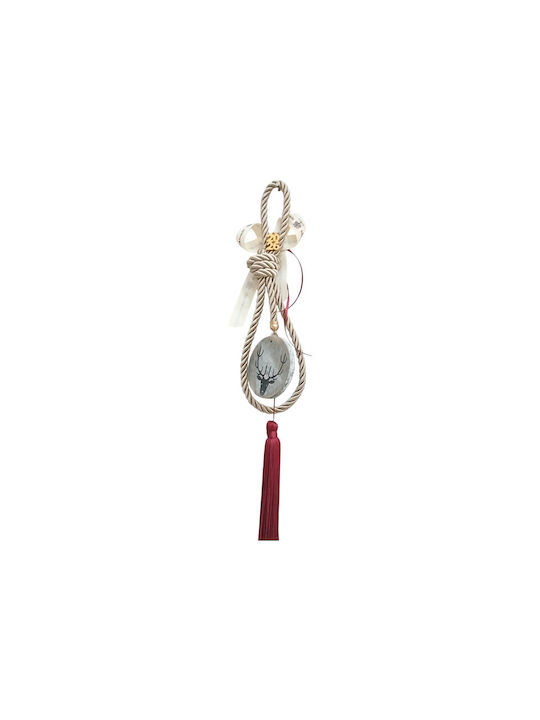 Kalliopi Silver Handmade Окачен Гоури Бежов от Дървο 2026 7см 1бр