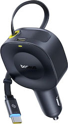 Baseus Car Charger Primetrip Vr2 Φορτιστής Αυτοκινήτου με Θύρα 1xType-C και Καλώδιο Type-C