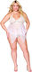 Dreamgirl-σέξι Σετ Λευκό Babydoll G-string