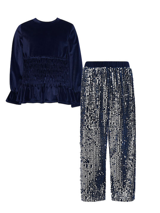 Kids' Set with Pants Winter 2pcs Blue