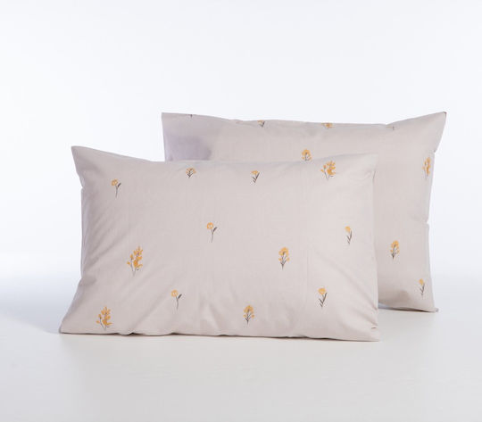 Nef-Nef Homeware Bamb.fragesca Pillowcase with Envelope Cover Grey 52x72cm.