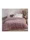 Nef-Nef Homeware Duvet Cover Queen 240x220cm Wane Mauve 740 GSMGsm