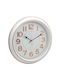Keskor 87532-1 Plastic Wall Clock Diameter 35x5 With White Pink Gold