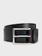 Giaspo Wide Men's Belt Leather Black