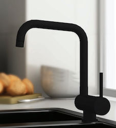 Orabella Nardo Black Matt Tall Counter Kitchen Faucet U-Shaped Black 20142