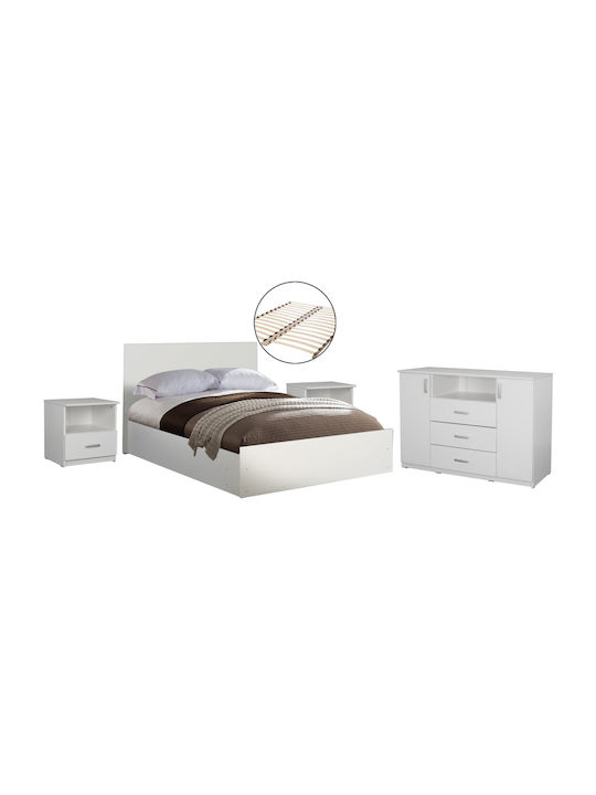 Set de Dormitor Adler White cu Tăblii 160x200buc 5buc