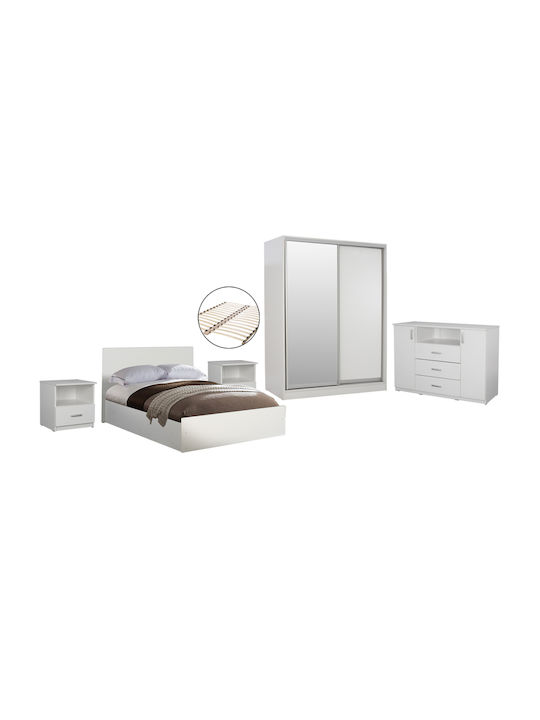 Set de Dormitor Adler White cu Tăblii 160x200buc 6buc