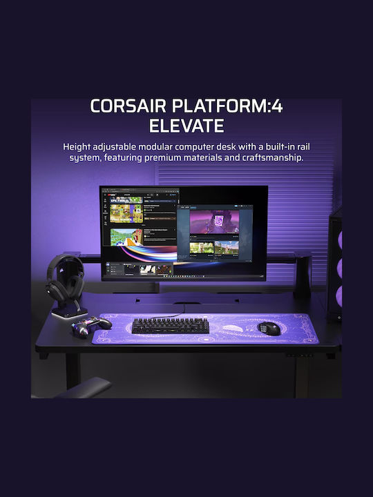 Gaming Platform:4 Elevate Holzlaminat Schwarz m...