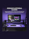 Gaming Office Platform 4 Elevate Wooden Black Laminate with Metal Legs & USB Ports 120x76x74cm