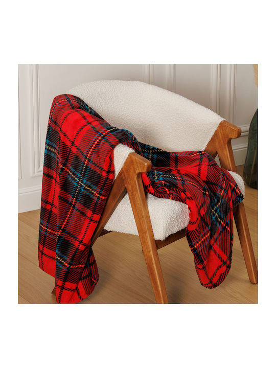 Atmosphera Κουβέρτα Fleece Ημίδιπλη 180x230εκ. Κόκκινη 212575