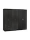 Шест врати Гардероб Blakely Zebrano 201x43x181см