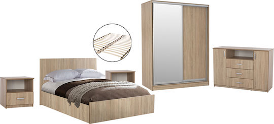 Σετ Κρεβατοκάμαρας Adler Sonama Oak με Τάβλες 160x200εκ. 6τμχ