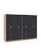 Четири врати Гардероб Dark Grey, Sonoma 241x42.5x180.5см