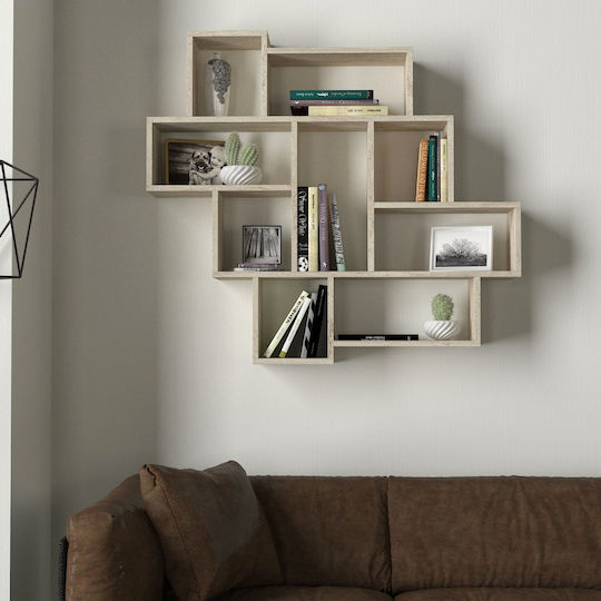 Wall Shelf Smart Display Cream 115.5x14.5x103.5cm