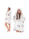 Κουβέρτα Sherpa με Μανίκια 80x84εκ. White