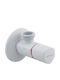 Viospiral Angular Valve White 1/2'' Inox Aisi 304 With Rosette Φ60 39-02610/w