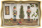 Fylliana Christmas Tray Plastic Redς L35xW24xD3cm.