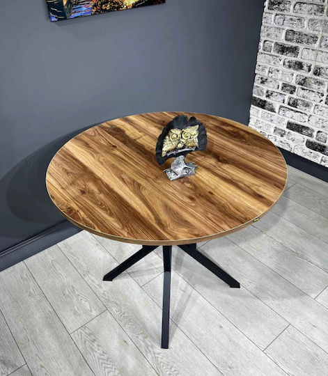 Rundes Esszimmer- und Küchentisch Braun 100x100cm