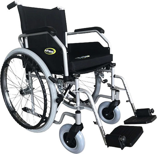 Wheel Economy Wheelchair 24" Folding Simple Type 43cm WHL-ECONOMY-43 Silver