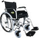 Wheel Economy Wheelchair 24" Folding Simple Type 46cm Silver