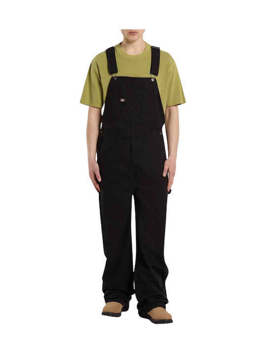 Canvas Ανδρική Τζιν Σαλοπέτα με Loose Straight Εφαρμογή Black