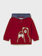 Kids Sweatshirt Cardigan Cotton with Hood Red Play