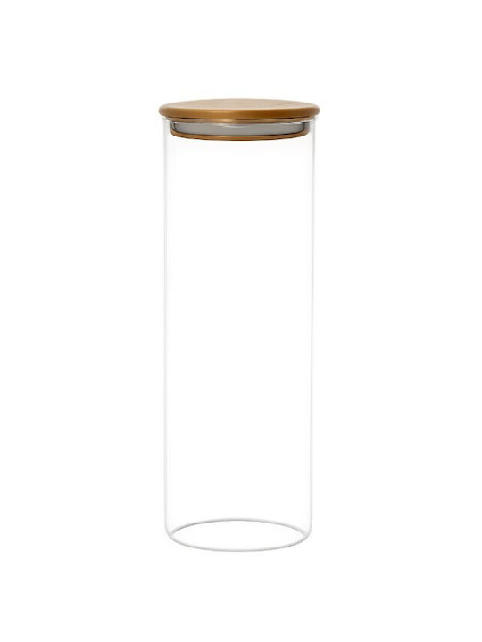 Galifas General Use Glass Jar with Lid Transparent 2200ml 1 Piece