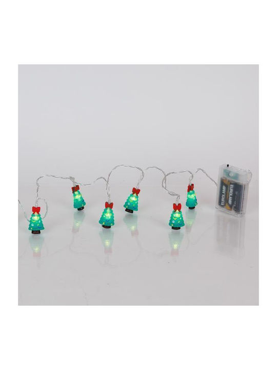 10 Lights LED Warm White Battery in String 1pcs