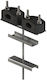 U-1 Post Holder Zinc-Plated Double Offset L200 M10 Ø 25-46mm