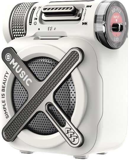 XO F72 Mecha Bluetooth Speaker 5W with Battery Life up to 12 hours White