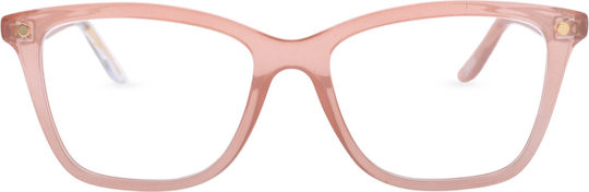 Snob Milano Laica Snv185 008z Women's Acetate Prescription Eyeglass Frames Butterfly Beige Magnetic Clip-On