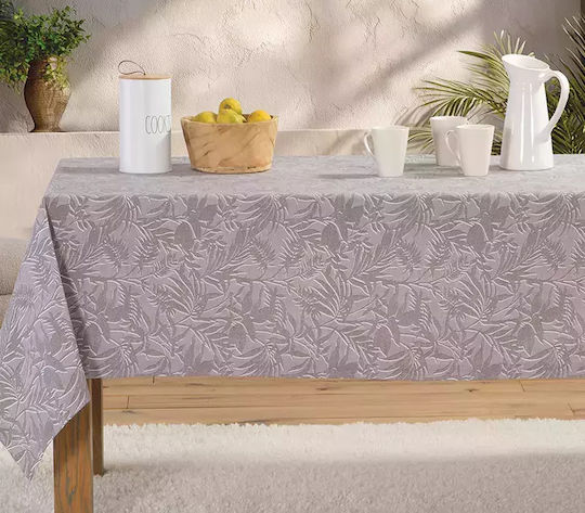 Nef-Nef Homeware Stain Resistant Gray Tablecloth 140x180cm