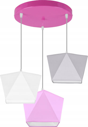 Light Home Πολύφωτο Παιδικό Φωτιστικό Κρεμαστό από Μέταλλο 60W με Υποδοχή E27 Λευκό