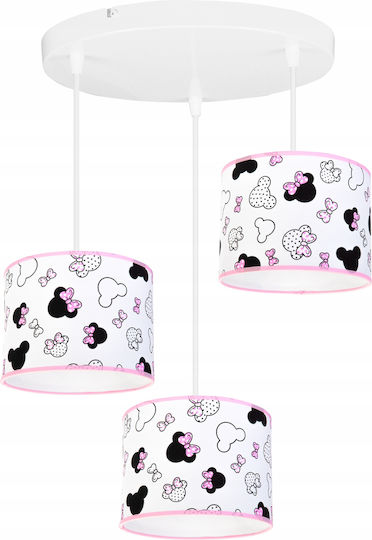 Light Home Kids Metallic / Fabric / Plastic Chandelier Ceiling Light E27 White 60W