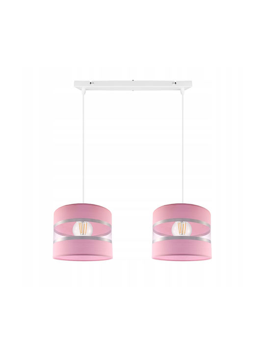 Light Home Kids Metallic / Fabric Chandelier Ceiling Light E27 Blue