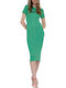 Sommer Midi Abendkleid Grün