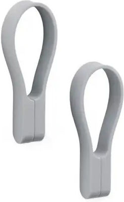 Zone Denmark Badezimmerhaken Magnetisch Set 2 Stück 9 cm Loop Gull Grau