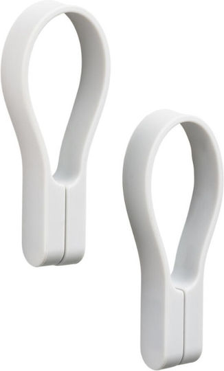 Zone Denmark Badezimmerhaken Magnetisch Set 2 Stück 9 cm Loop Weiches Grau