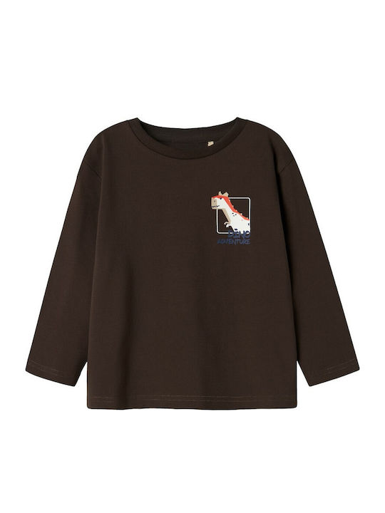 Kids' Shirt Long Sleeve Brown Roar From The Past
