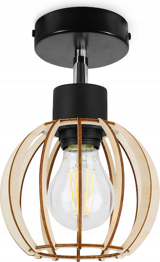 Light Home Modern Leuchte Wand mit Fassung E27 Schwarz